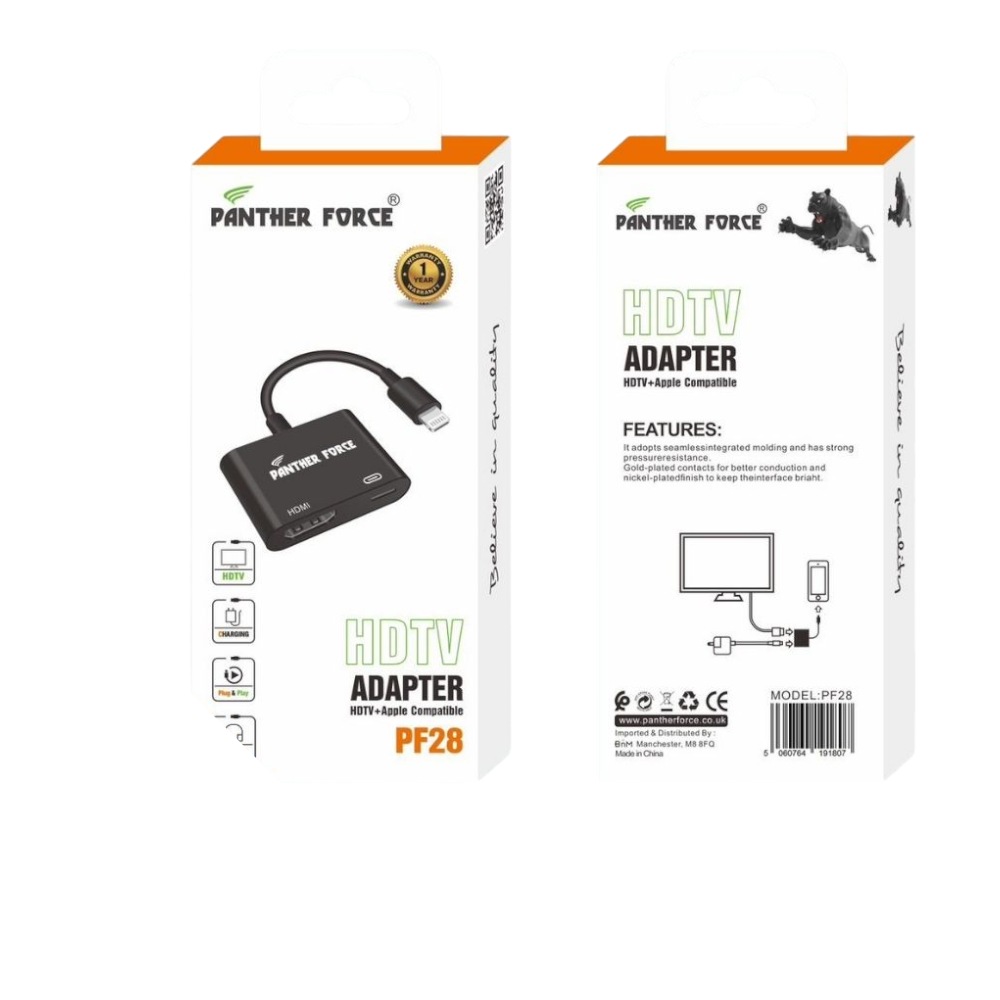 PF28- PANTHER FORCE HDTV ADAPTER HDTV+APPLE COMPATIBLE PF28- PANTHER FORCE HDTV ADAPTER HDTV+APPLE COMPATIBLE